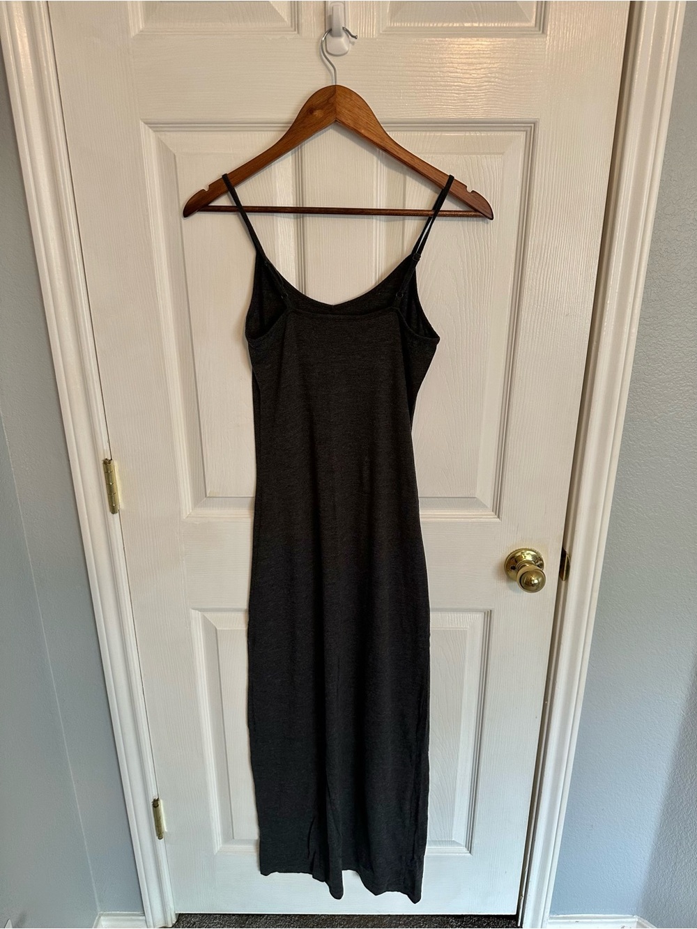 Forever 21 Dark Grey Spaghetti Strap Maxi Dress
